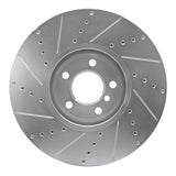 Dynamic Friction 2010-2018 BMW 550i xDrive Left Front Drilled & Slotted Silver Brake Rotor by Dynamic Friction Company 631-31099D