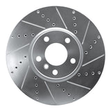 Dynamic Friction 2010-2018 BMW 550i xDrive Left Front Drilled & Slotted Silver Brake Rotor by Dynamic Friction Company 631-31099D