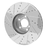 Dynamic Friction 2010-2018 BMW 550i xDrive Left Front Drilled & Slotted Silver Brake Rotor by Dynamic Friction Company 631-31099D