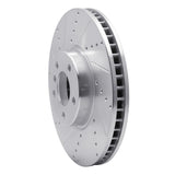 Dynamic Friction 2010-2018 BMW 740i Right Front Drilled & Slotted Silver Brake Rotor by Dynamic Friction Company 631-31100D