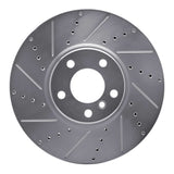 Dynamic Friction 2010-2018 BMW 740i Right Front Drilled & Slotted Silver Brake Rotor by Dynamic Friction Company 631-31100D
