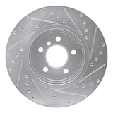 Dynamic Friction 2011-2016 BMW 528i xDrive Front Left Drilled & Slotted Silver Brake Rotor by Dynamic Friction Company 631-31103L
