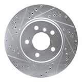 Dynamic Friction 2011-2016 BMW 528i xDrive Front Left Drilled & Slotted Silver Brake Rotor by Dynamic Friction Company 631-31103L