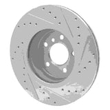 Dynamic Friction 2011-2016 BMW 528i xDrive Front Left Drilled & Slotted Silver Brake Rotor by Dynamic Friction Company 631-31103L