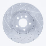 Dynamic Friction 2011-2016 BMW 528i Front Right Drilled & Slotted Silver Brake Rotor by Dynamic Friction Company 631-31103R