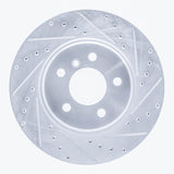 Dynamic Friction 2011-2016 BMW 528i Front Right Drilled & Slotted Silver Brake Rotor by Dynamic Friction Company 631-31103R