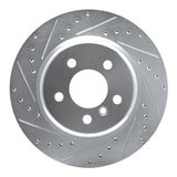 Dynamic Friction 2011-2016 BMW 535i Rear Left Drilled & Slotted Silver Brake Rotor by Dynamic Friction Company 631-31104L