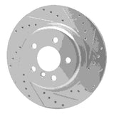 Dynamic Friction 2011-2016 BMW ActiveHybrid 5 Rear Right Drilled & Slotted Silver Brake Rotor by Dynamic Friction Company 631-31104R
