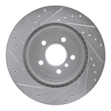 Dynamic Friction 2011-2016 BMW ActiveHybrid 5 Rear Right Drilled & Slotted Silver Brake Rotor by Dynamic Friction Company 631-31104R