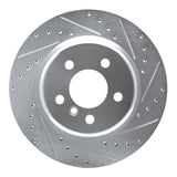 Dynamic Friction 2011-2016 BMW ActiveHybrid 5 Rear Right Drilled & Slotted Silver Brake Rotor by Dynamic Friction Company 631-31104R