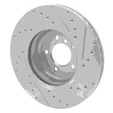 Dynamic Friction 2011-2016 BMW Z4 Front Left Drilled & Slotted Silver Brake Rotor by Dynamic Friction Company 631-31105L