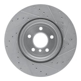 Dynamic Friction 2010-2019 BMW 650i xDrive Rear Left Drilled & Slotted Silver Brake Rotor by Dynamic Friction Company 631-31106L