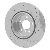 Dynamic Friction 2010-2019 BMW 650i xDrive Rear Left Drilled & Slotted Silver Brake Rotor by Dynamic Friction Company 631-31106L