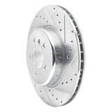 Dynamic Friction 2010-2019 BMW 640i xDrive Gran Coupe Rear Right Drilled & Slotted Silver Brake Rotor by Dynamic Friction Company 631-31106R
