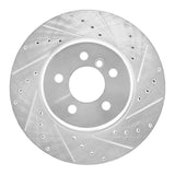Dynamic Friction 2010-2019 BMW 640i xDrive Gran Coupe Rear Right Drilled & Slotted Silver Brake Rotor by Dynamic Friction Company 631-31106R