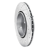 Dynamic Friction 2010-2019 BMW 640i xDrive Gran Coupe Rear Right Drilled & Slotted Silver Brake Rotor by Dynamic Friction Company 631-31106R