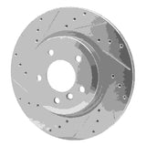 Dynamic Friction 2011-2016 BMW Z4 Rear Left Drilled & Slotted Silver Brake Rotor by Dynamic Friction Company 631-31107L