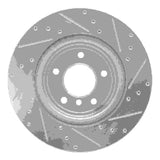 Dynamic Friction 2011-2016 BMW Z4 Rear Left Drilled & Slotted Silver Brake Rotor by Dynamic Friction Company 631-31107L