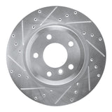 Dynamic Friction 2011-2016 BMW Z4 Rear Left Drilled & Slotted Silver Brake Rotor by Dynamic Friction Company 631-31107L