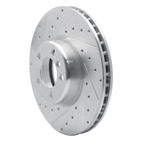 Dynamic Friction 2012-2021 BMW M240I xDrive Front Left Drilled & Slotted Silver Brake Rotor by Dynamic Friction Company 631-31108L