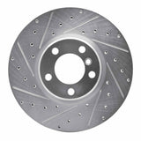 Dynamic Friction 2012-2021 BMW M240I xDrive Front Left Drilled & Slotted Silver Brake Rotor by Dynamic Friction Company 631-31108L