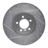 Dynamic Friction 2012-2021 BMW 328d xDrive Front Right Drilled & Slotted Silver Brake Rotor by Dynamic Friction Company 631-31108R