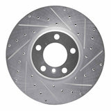 Dynamic Friction 2012-2021 BMW 328d xDrive Front Right Drilled & Slotted Silver Brake Rotor by Dynamic Friction Company 631-31108R