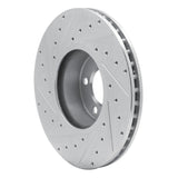 Dynamic Friction 2012-2021 BMW 328d xDrive Front Right Drilled & Slotted Silver Brake Rotor by Dynamic Friction Company 631-31108R