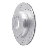 Dynamic Friction 2012-2020 BMW 430i xDrive Gran Coupe Rear Left Drilled & Slotted Silver Brake Rotor by Dynamic Friction Company 631-31109L