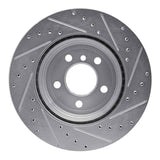 Dynamic Friction 2012-2020 BMW 430i xDrive Gran Coupe Rear Left Drilled & Slotted Silver Brake Rotor by Dynamic Friction Company 631-31109L