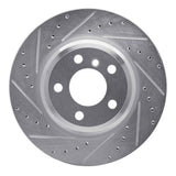 Dynamic Friction 2012-2020 BMW 430i xDrive Gran Coupe Rear Left Drilled & Slotted Silver Brake Rotor by Dynamic Friction Company 631-31109L