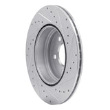 Dynamic Friction 2012-2020 BMW 430i xDrive Gran Coupe Rear Left Drilled & Slotted Silver Brake Rotor by Dynamic Friction Company 631-31109L