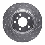 Dynamic Friction 2012-2020 BMW 440i Coupe Rear Right Drilled & Slotted Silver Brake Rotor by Dynamic Friction Company 631-31109R