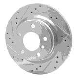 Dynamic Friction 2006-2021 BMW 328i Rear Left Drilled & Slotted Silver Brake Rotor by Dynamic Friction Company 631-31111L