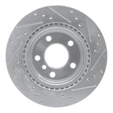 Dynamic Friction 2006-2021 BMW 328i Rear Left Drilled & Slotted Silver Brake Rotor by Dynamic Friction Company 631-31111L