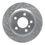 Dynamic Friction 2006-2021 BMW 328i Rear Left Drilled & Slotted Silver Brake Rotor by Dynamic Friction Company 631-31111L