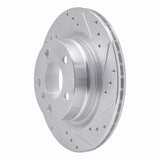 Dynamic Friction 2006-2021 BMW 325i (USA/Canada) Rear Right Drilled & Slotted Silver Brake Rotor by Dynamic Friction Company 631-31111R