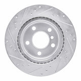 Dynamic Friction 2006-2021 BMW 325i (USA/Canada) Rear Right Drilled & Slotted Silver Brake Rotor by Dynamic Friction Company 631-31111R