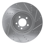Dynamic Friction 2013-2020 BMW 440i Coupe Front Left Drilled & Slotted Silver Brake Rotor by Dynamic Friction Company 631-31112L