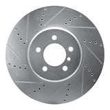 Dynamic Friction 2013-2020 BMW 440i Coupe Front Left Drilled & Slotted Silver Brake Rotor by Dynamic Friction Company 631-31112L