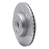 Dynamic Friction 2013-2020 BMW 440i xDrive Gran Coupe Front Right Drilled & Slotted Silver Brake Rotor by Dynamic Friction Company 631-31112R