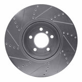 Dynamic Friction 2013-2020 BMW 440i xDrive Gran Coupe Front Right Drilled & Slotted Silver Brake Rotor by Dynamic Friction Company 631-31112R