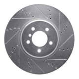 Dynamic Friction 2013-2020 BMW 440i xDrive Gran Coupe Front Right Drilled & Slotted Silver Brake Rotor by Dynamic Friction Company 631-31112R