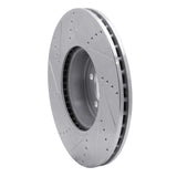 Dynamic Friction 2013-2020 BMW 440i xDrive Gran Coupe Front Right Drilled & Slotted Silver Brake Rotor by Dynamic Friction Company 631-31112R
