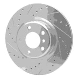 Dynamic Friction 2012-2020 BMW 428i Rear Left Drilled & Slotted Silver Brake Rotor by Dynamic Friction Company 631-31113L