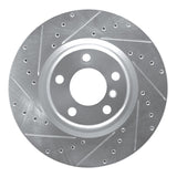 Dynamic Friction 2012-2020 BMW 428i Rear Left Drilled & Slotted Silver Brake Rotor by Dynamic Friction Company 631-31113L