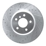 Dynamic Friction 2013-2021 BMW 435i xDrive Gran Coupe Rear Left Drilled & Slotted Silver Brake Rotor by Dynamic Friction Company 631-31114L