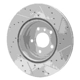 Dynamic Friction 2013-2021 BMW 435i xDrive Gran Coupe Rear Left Drilled & Slotted Silver Brake Rotor by Dynamic Friction Company 631-31114L