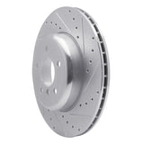 Dynamic Friction 2013-2021 BMW M240I Coupe & Convertible Rear Right Drilled & Slotted Silver Brake Rotor by Dynamic Friction Company 631-31114R