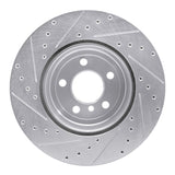 Dynamic Friction 2013-2021 BMW M240I Coupe & Convertible Rear Right Drilled & Slotted Silver Brake Rotor by Dynamic Friction Company 631-31114R